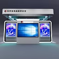 Metaverse Smart Digital Sports Exhibition Booth With Large Screens And Interactive Displays