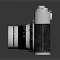 Vintage Classic Camera With Silver Metal Body And Lens For Digital Product