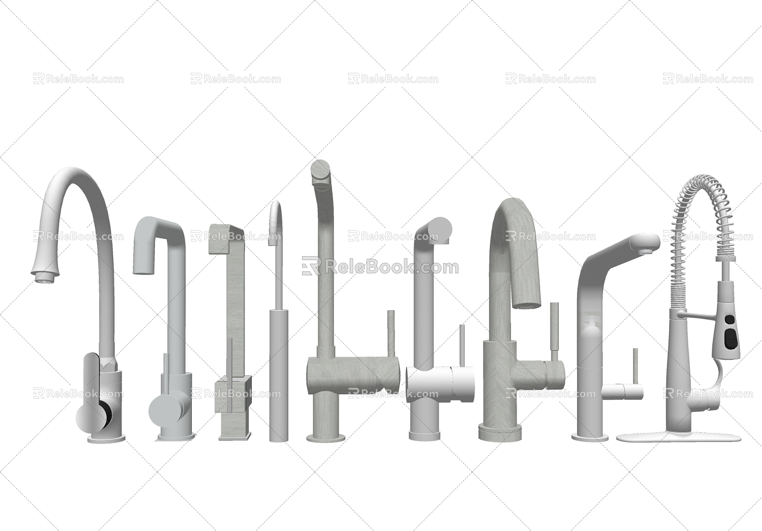 Stainless steel faucet 3d model