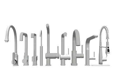 Stainless steel faucet 3d model