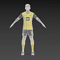 Man Wearing Yellow Black Football Jersey 18 BVB Logo Arms Outstretched Against Green Screen Background