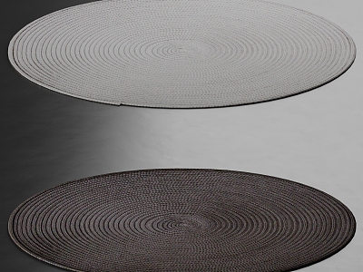 Rif Round Carpet Fabric Carpet Simple Carpet 3d model