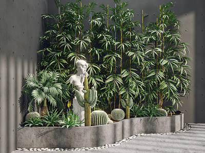 Modern Plants Plant Landscape 3d model