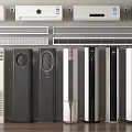 Various Modern Air Conditioners and Fans with Different Styles for Home Use