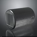 Cylindrical Metal Equipment with Ribbed Surface Square Opening and Side Circular Hole