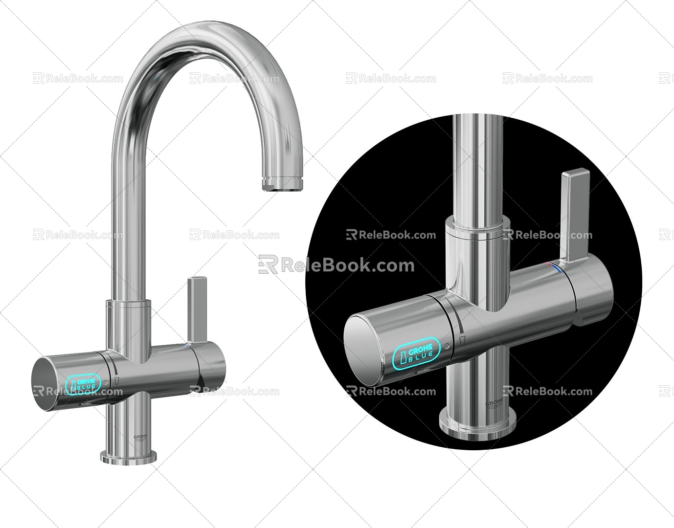 Modern faucet kitchen and bathroom hardware faucet 3d model