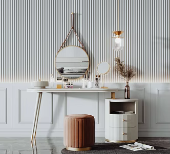 Light Luxury Dressing Table 3d model