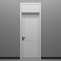 Modern White Hinged Door For Home Interior With Sleek Design And Black Handle