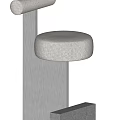 Modern Bar Stools With Metal Frame And Upholstered Seat For Kitchen Island