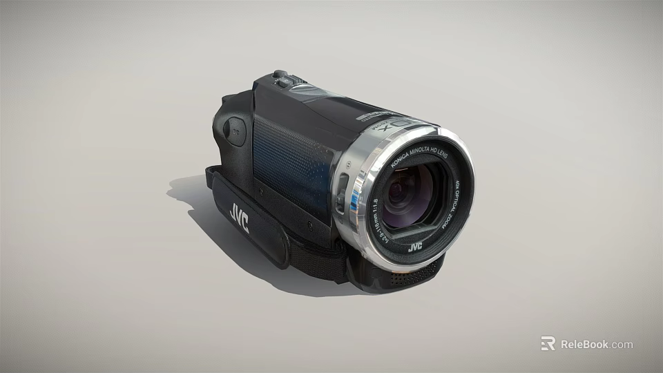 JVC Digital Camcorder Black And Silver Body With Compact Design And High Quality Lens 3d model 
