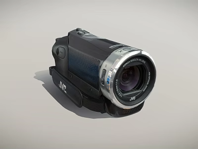 JVC Digital Camcorder Black And Silver Body With Compact Design And High Quality Lens 3d model