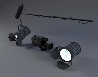 Modern photographic equipment 3d model