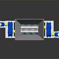 DS 280 Industrial Machine With Blue Yellow Components And White Base Frame