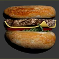 Golden Crusty Bun Hamburger With Juicy Beef Patty Cheese Lettuce And Tomato On Reflective Surface
