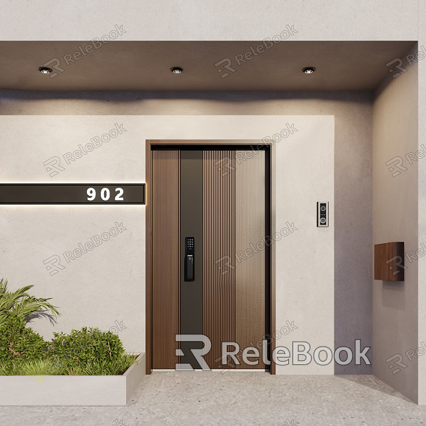 Modern entrance door model