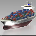 Sophie Container Ship With White And Red Hull Loaded With Colorful Containers
