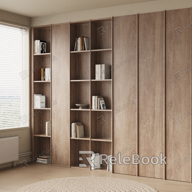 Quiet bookcase model