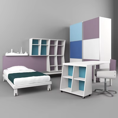 Single Bed 3d model Single Bed 3d model