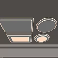 Modern Square and Round LED Ceiling Lights with Illuminated Frames for Ceiling Installation
