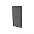 Elegant Wood Grain Swing Door Design With Secure Lock And Handle 3d model