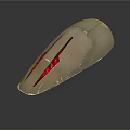 Character And Creature Metallic Conical Armor With Red Inner Details