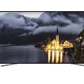 Slim Smart TV Displaying Scenic Lake Town Night View With Multiple Angles 3d model