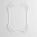 Ornamental White Sculpture Carving Frame With Intricate Floral Patterns for Wall Decoration