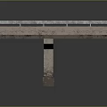 Bridge Structure With Deck Yellow Lane Lines Metal Guardrails And Concrete Pier Design