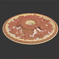 Ornate Gold And White Ceiling Decorative Medallion With Intricate Floral Patterns