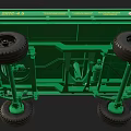 Green Agricultural Trailer 2NTC-45 With Open Cargo Bed And Two Wheels