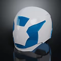 White And Blue Modern Helmet With Stylish Design For Safety And Protection
