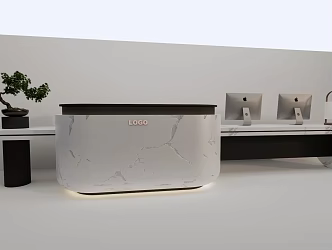 Combined Front Desk Reservation 3d model