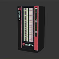 WURTH Commercial Smart Storage Cabinet Black And Pink Design With Multiple Compartments For Tools