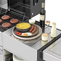 Stainless Steel Outdoor Grill With Drawers Wheels And Countertop For Cooking Food Items