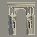 European-style gate 3d model