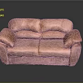 Pink Two Seater Sofa Furniture Design With Soft Cushions And Armrests