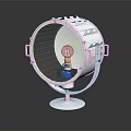 Modern Transparent Acrylic Round Furniture Piece With Stand Base And Circular Design