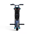 Sleek Modern Electric Motorcycle With Blue Black Body Handlebar And Pedals