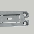 Durable Metal Hardware Tool Bracket with Secure Bolts and Mounting Holes 3d model