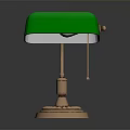 Elegant Green Table Lamp With Brass Base And Crystal Accents For Home Decor