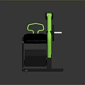 Black and Green Fitness Equipment With Adjustable Seat And Weight Plate