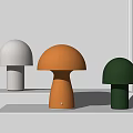 Modern Table Lamp Mushroom Table Lamp Combination 3d model