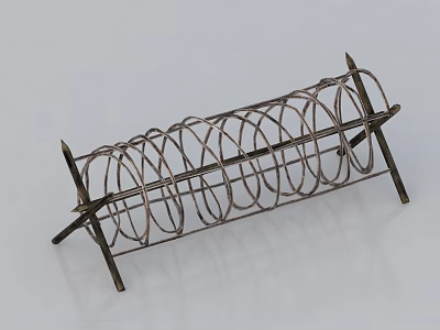 Vintage Metal Spiral Rack with Decorative Scroll Design and Stable Base 3d model