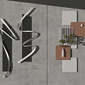 Modern Elegant Wall Decor With Geometric Shapes Metal Accents And Neutral Tones