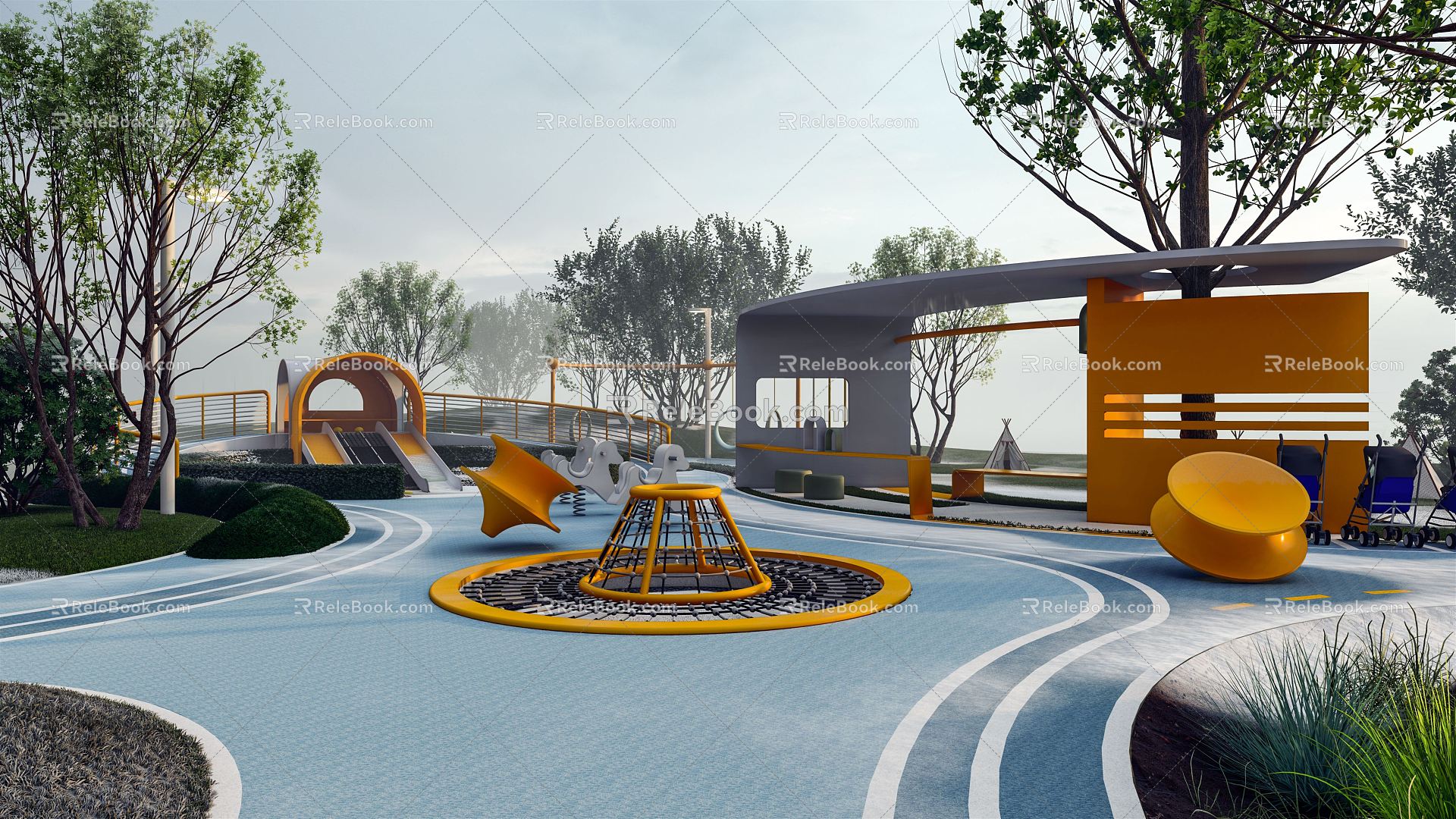 Modern children's play area model