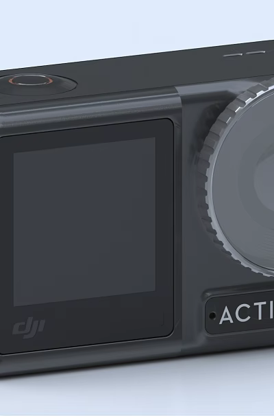 DJI Action 3 Digital Camera Portable Design With Large Screen And Lens 3d model