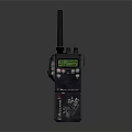 Black Handheld Wireless Doorbell With Display Screen Control Buttons And Antenna