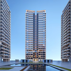 Modern High-rise Residential Building Multi-storey Foreign-style Residential Building Mentou Public Building Residential Building Daping Floor Four-generation Residential Building Five-generation Residential Building Street Residential Commercial Resident 3d model