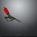 Red And Golden Household Spray Gun With Long Slender Nozzle Design