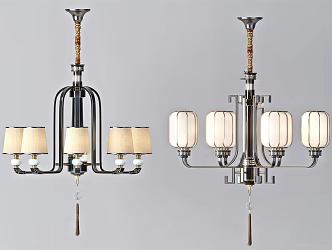 New Chinese Chandelier 3d model
